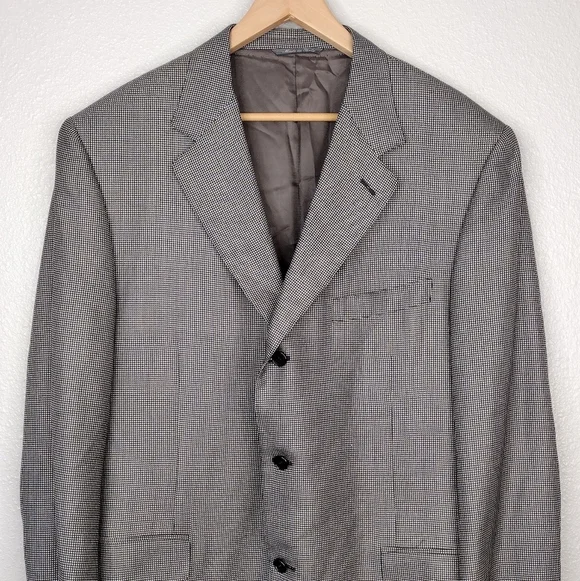 Canali Saks Fifth Avenue Silk Wool Blazer Sz 58L